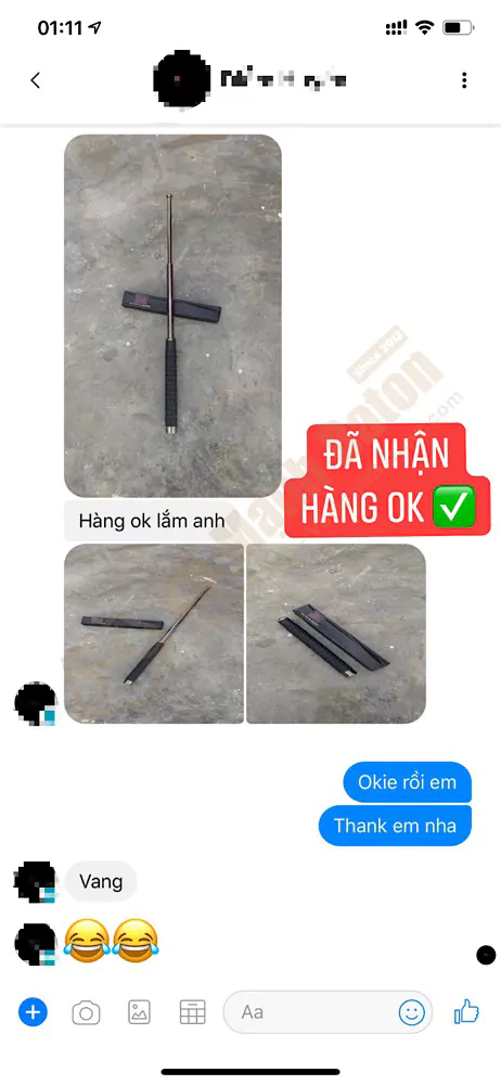 Ban Huyen Khang (Tan Phuoc, Tien Giang) mua baton ASP Army (1)