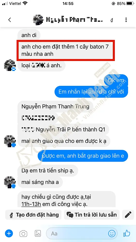 Tin nhan Ban Thanh Pham (Quan 1, TpHCM) mua baton ASP 7 mau Gradient (1)